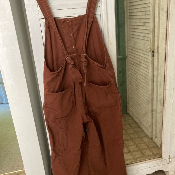 FREE PEOPLE Overalls Fields Of Flowers Wide Leg Overalls Jumpsuit We The Free - Picture 4 of 6
